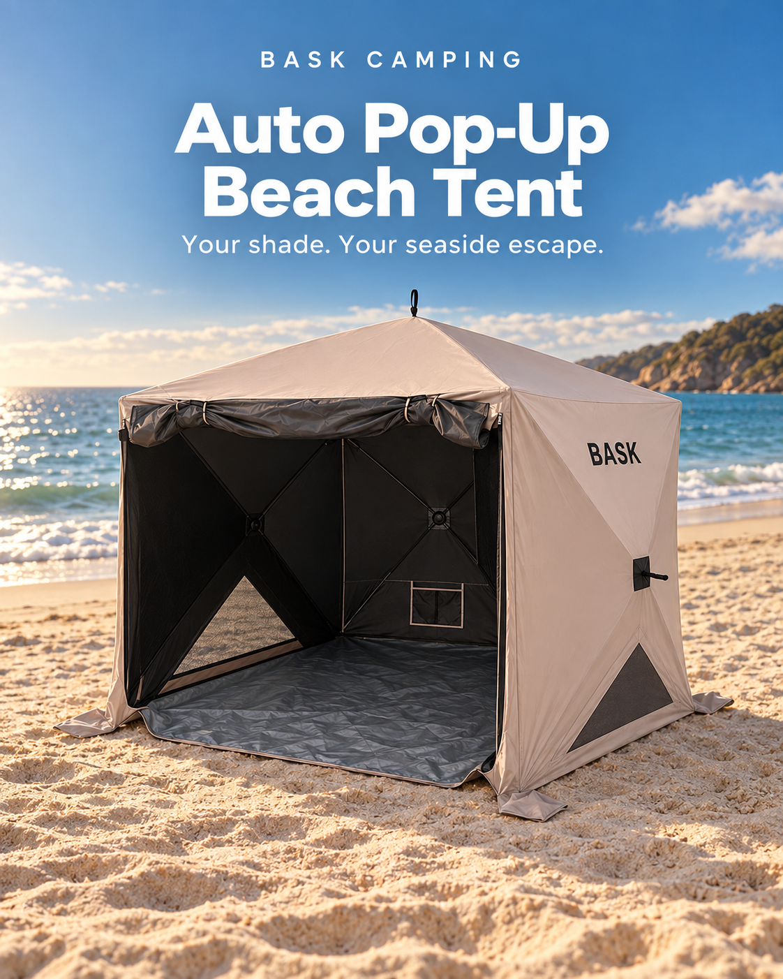 BASK Square Pop-Up Beach Tent
