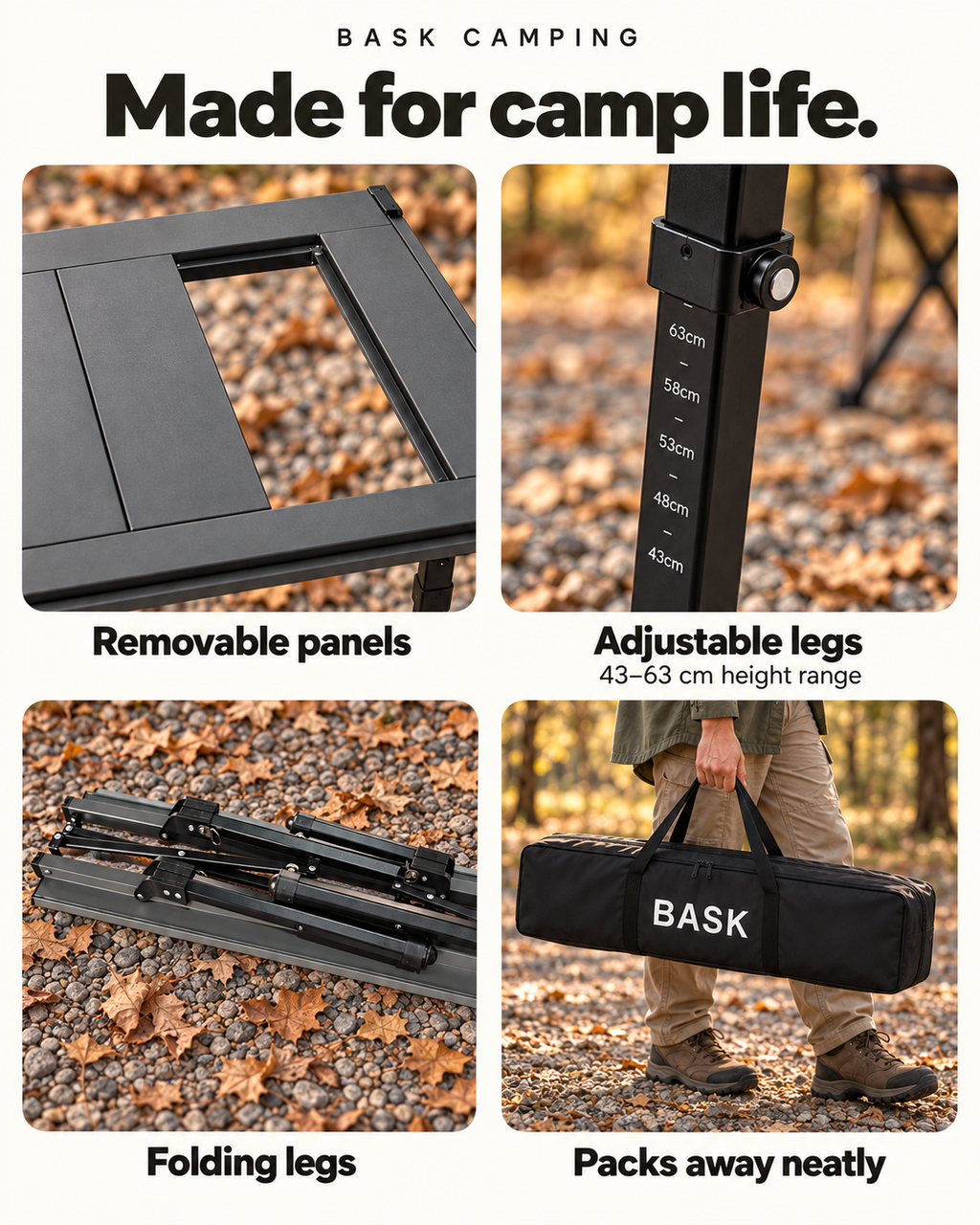 BASK Portable IGT Camp Table – 3.5 Unit