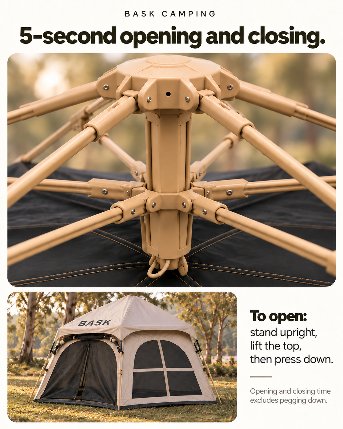 BASK Hexagonal Auto Pop-Up Tent