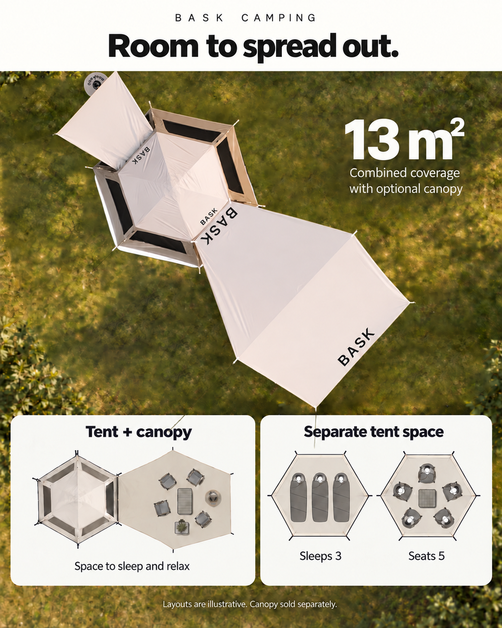 BASK Hexagonal Auto Pop-Up Tent