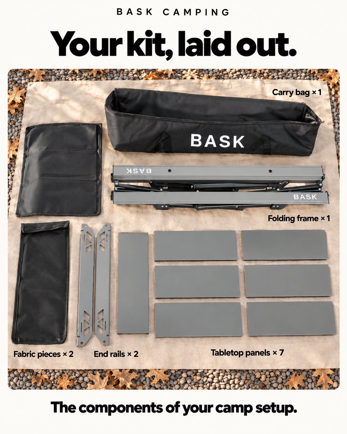 BASK Portable IGT Camp Table – 3.5 Unit