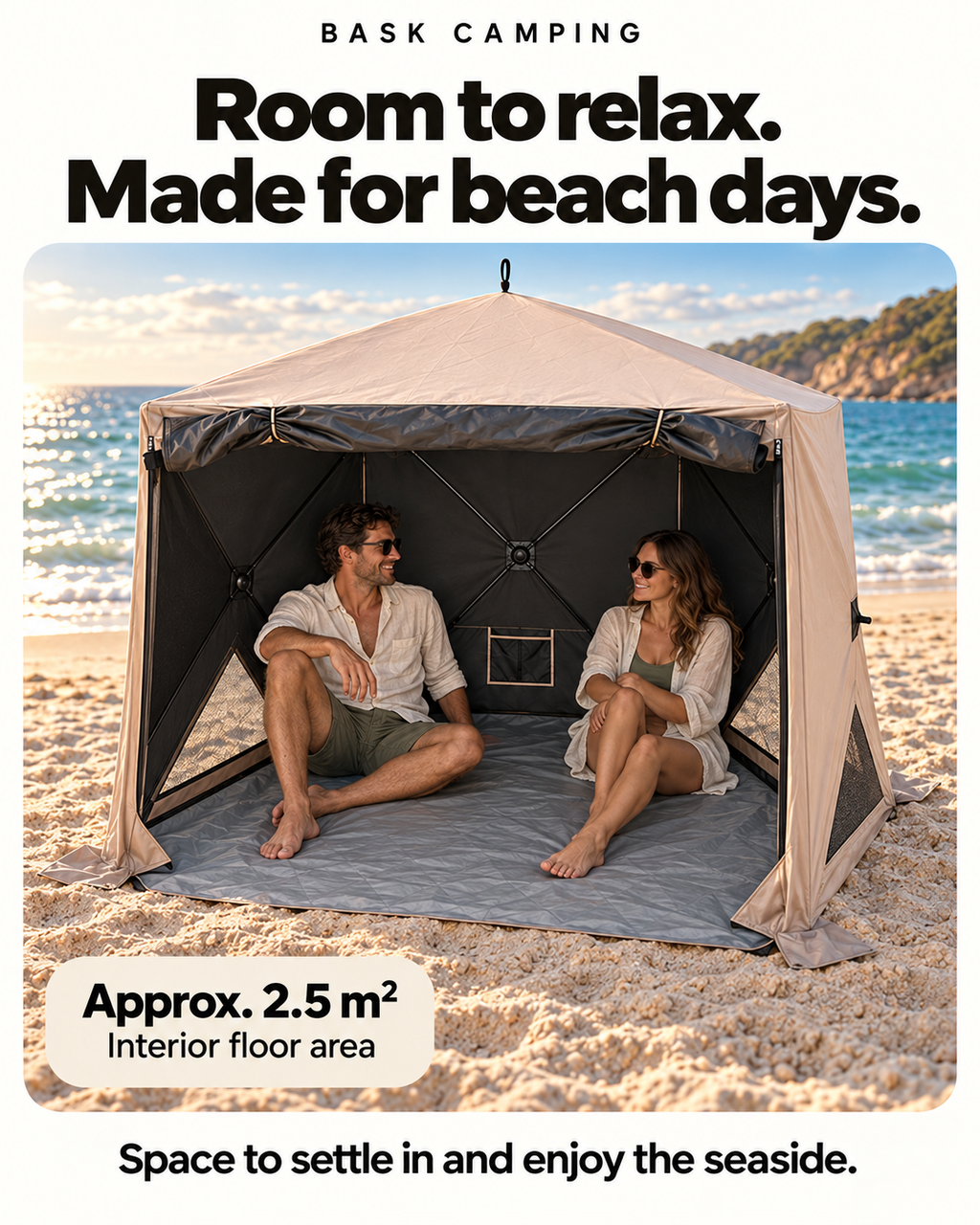 BASK Square Pop-Up Beach Tent